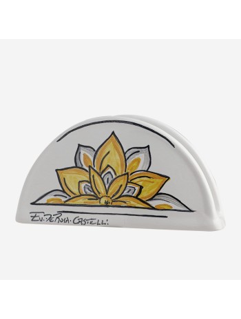 PORTATOVAGLIOLI IN CERAMICA DIPINTO A MANO